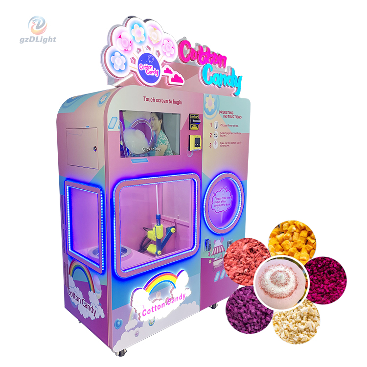 sugar full automatic vending cotton candy machine
