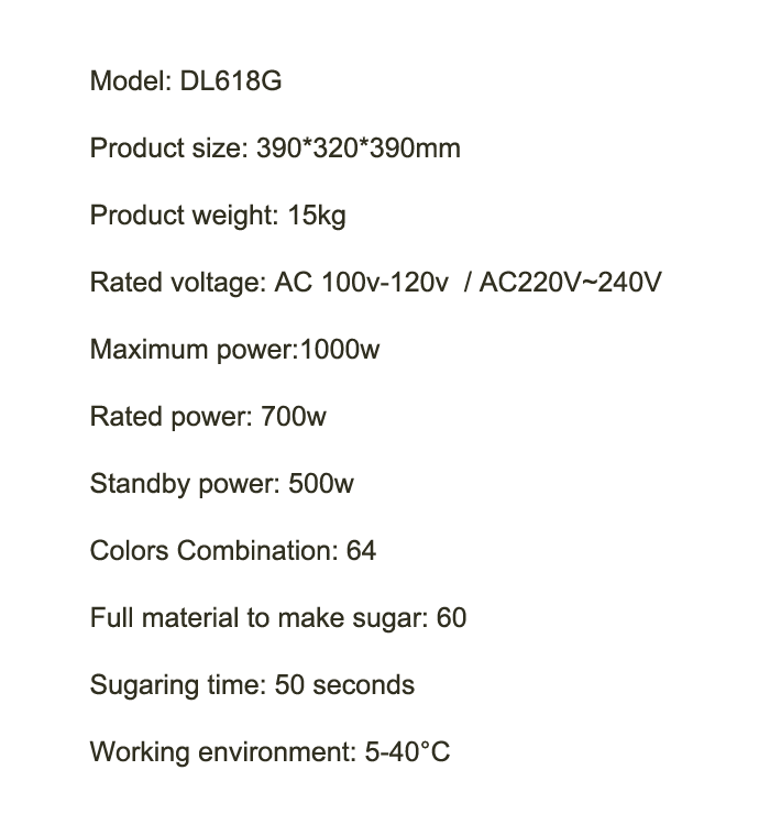 DLight small cotton candy machine