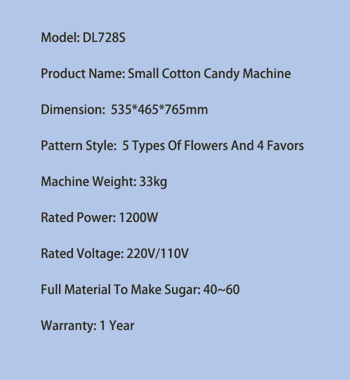 DLight small cotton candy machine