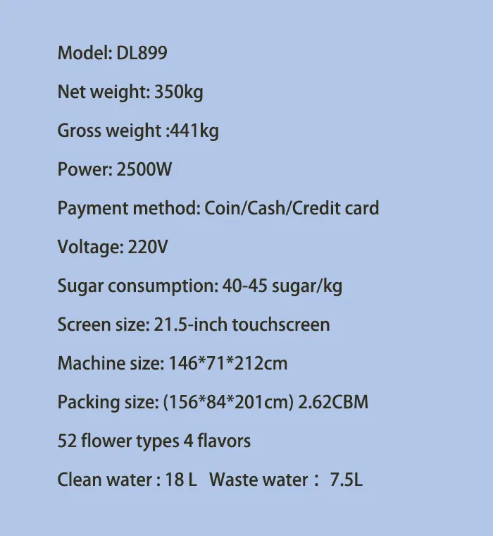 Good quality cotton candy vending machine