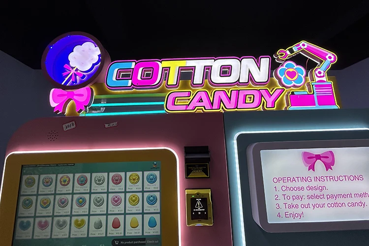 Customized one cotton candy machine for customer of UK