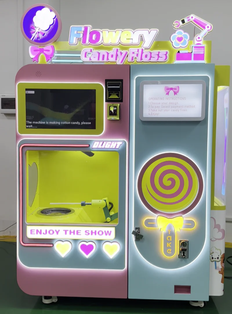 Cotton candy vending machine ship to Ireland, France and the UK