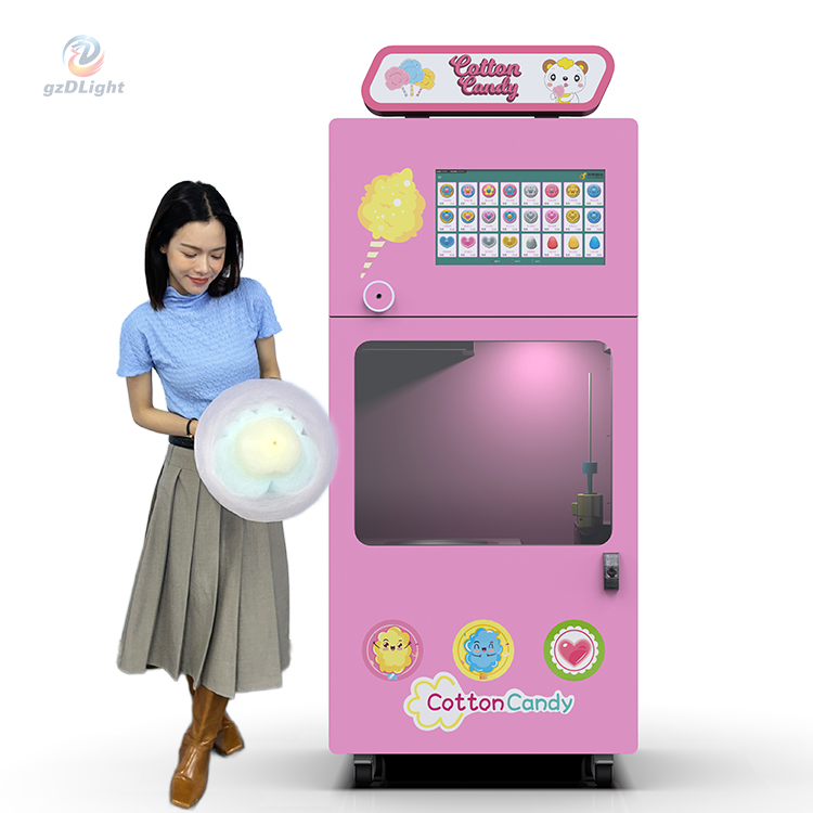 Triple Candy Vending Machine Cotton Candy Machine For Kids Autom
