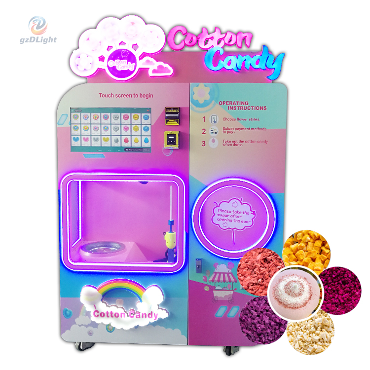 Automatic cotton candy vending machine